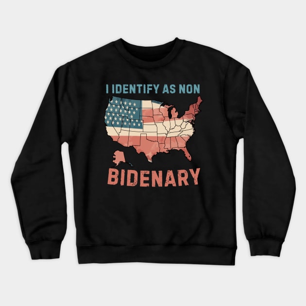 I identify as non Bidenary (v4) Crewneck Sweatshirt by TreSiameseTee